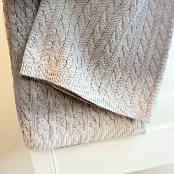 Sack's 100% Cotton Cable Knit Sweater Wide Leg Pants in Gray Ombre size M/L - Picture 10 of 11